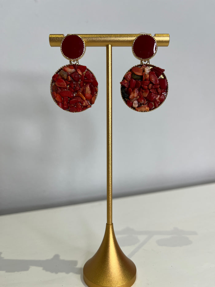 “Kayla” Earrings In Red