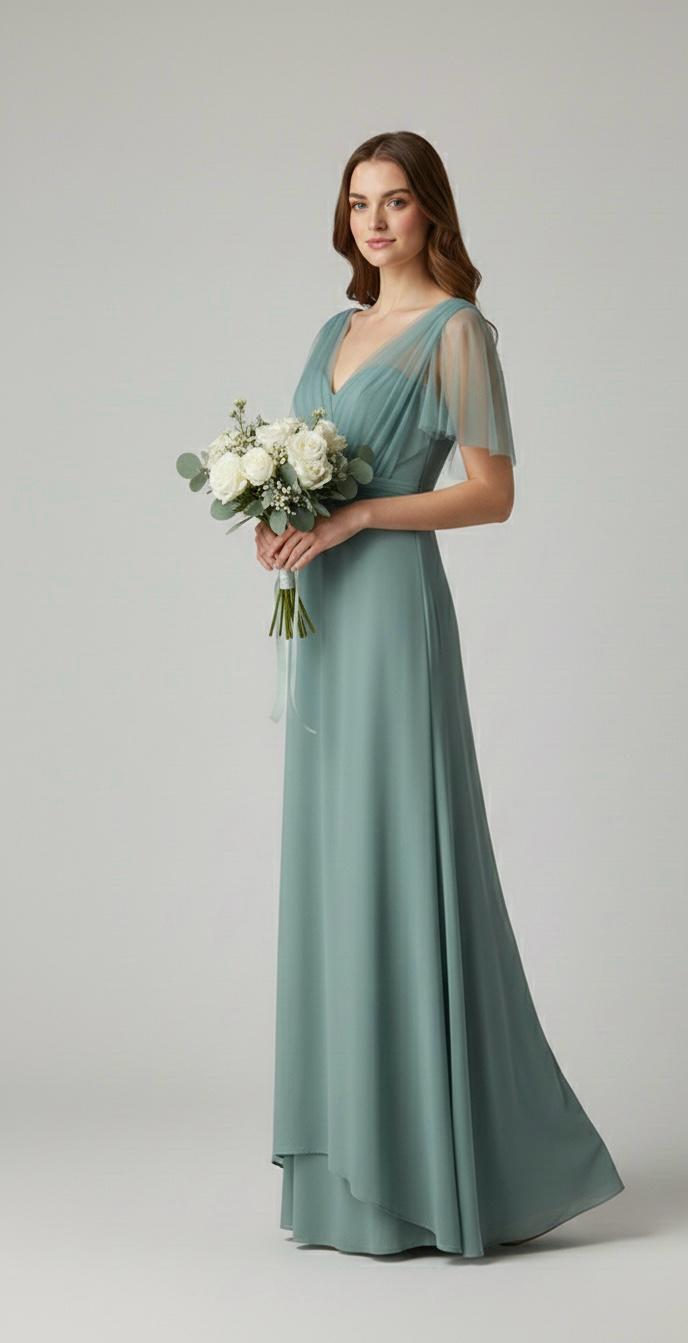 "Mia" Bridesmaid Dress In Teal