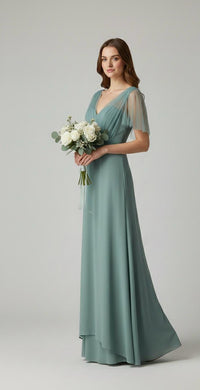 "Mia" Bridesmaid Dress In Teal