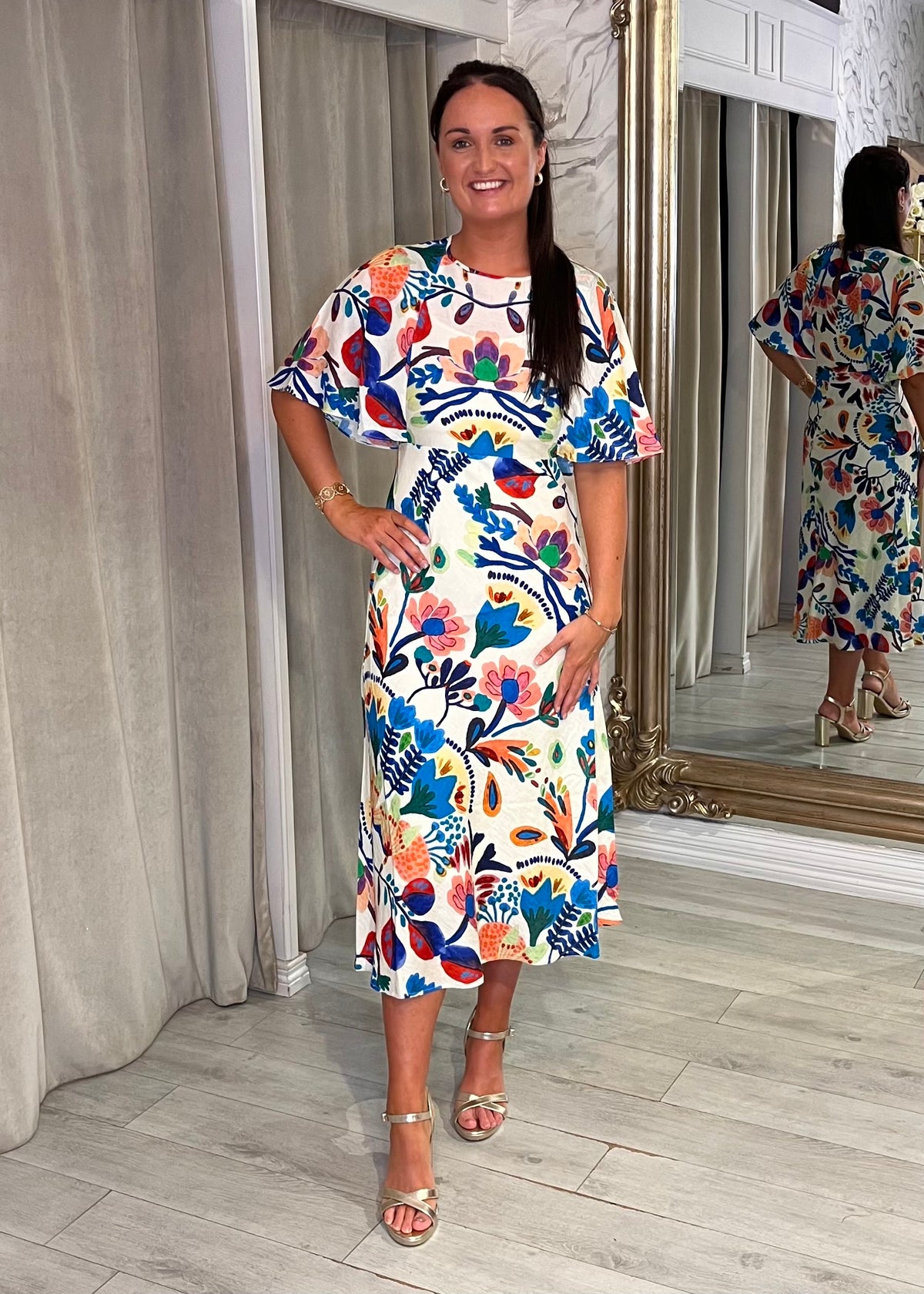 “Rebecca” Dress Multi Print