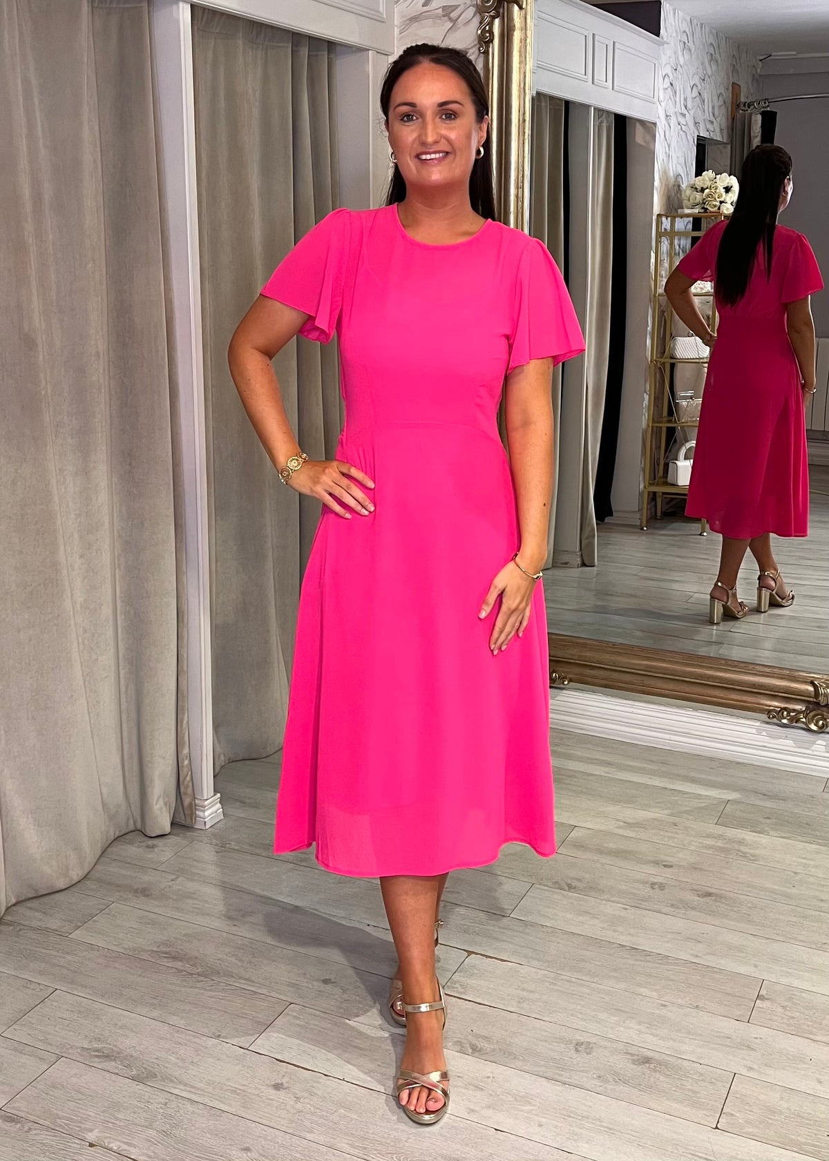 "Martina" Dress In Fuchsia