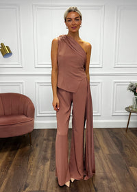 “Kiera” Jumpsuit in Dusty Pink