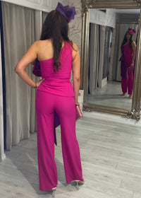 "Malak" Two Piece Set In Fuchsia