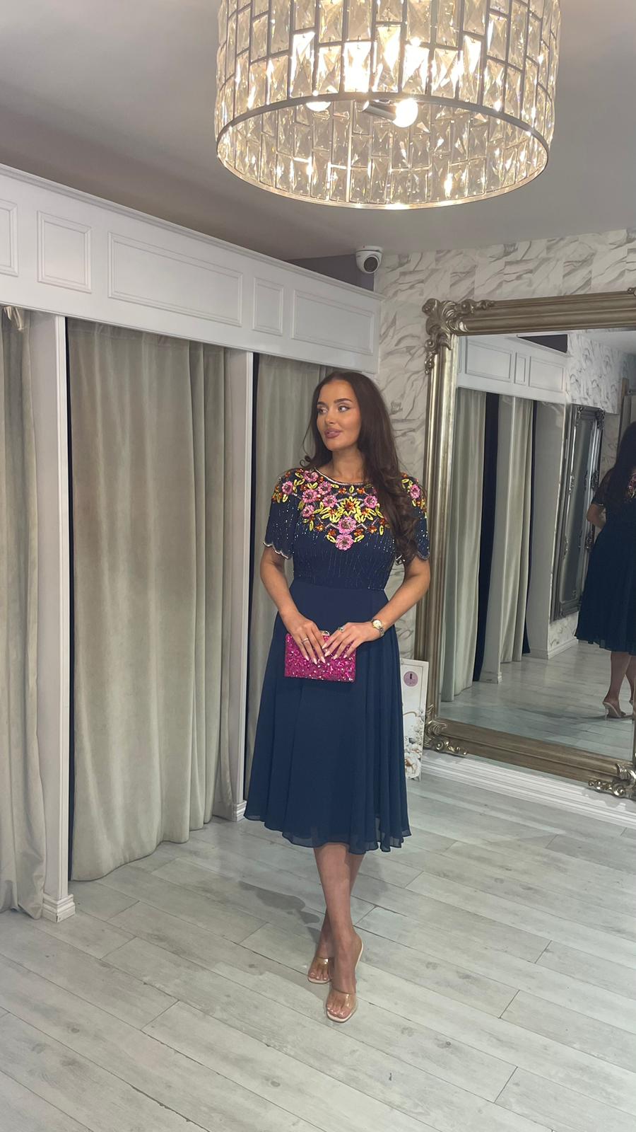 "Eden" Dress In Navy