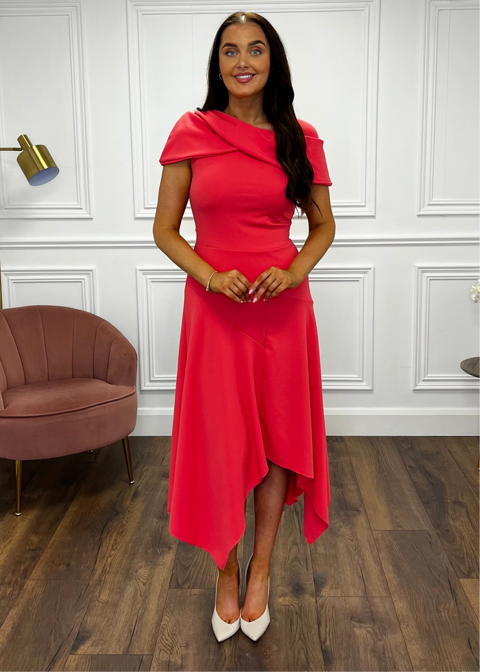 “Toni” Dress In Coral