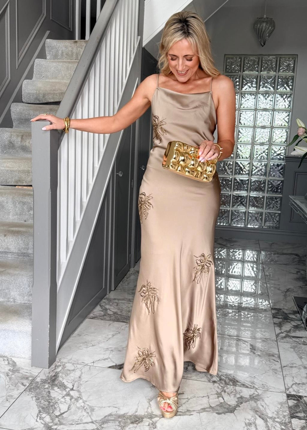 "Ala" Dress In Champagne