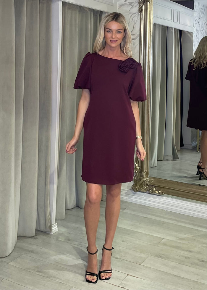 "Emery" Dress In Burgundy