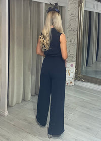 "Sonia" Jumpsuit In Navy Blue