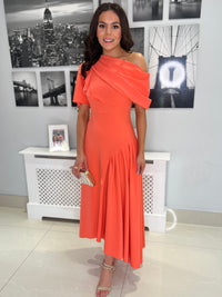 “Francesca” Dress In Coral