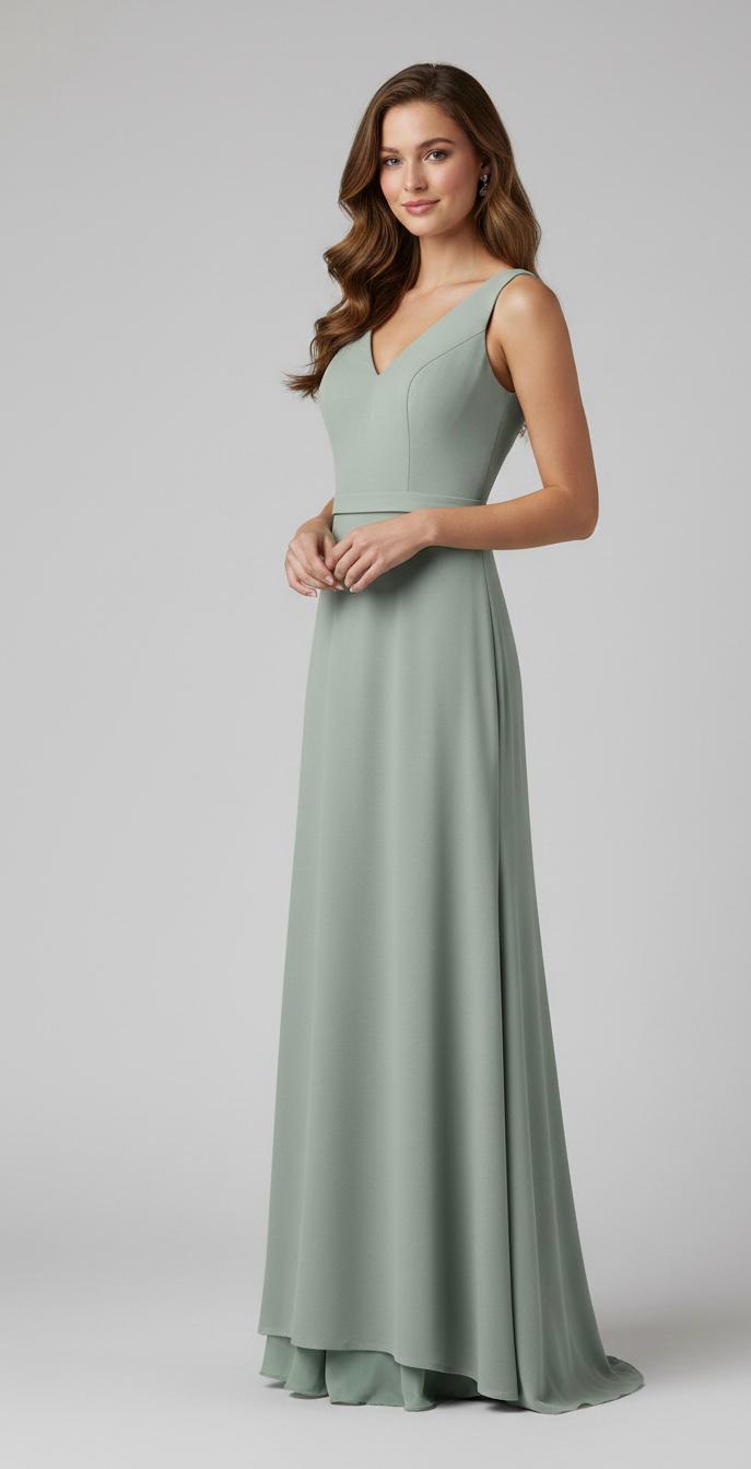 "Anna" Bridesmaid Dress In Sage