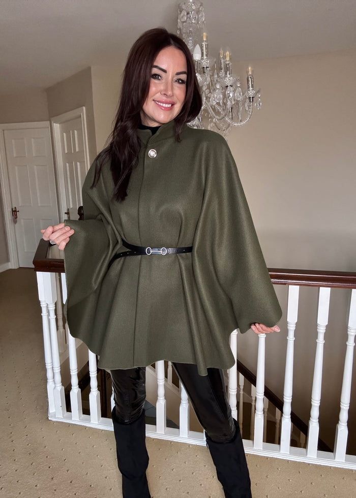 “Nelly” Cape In Khaki