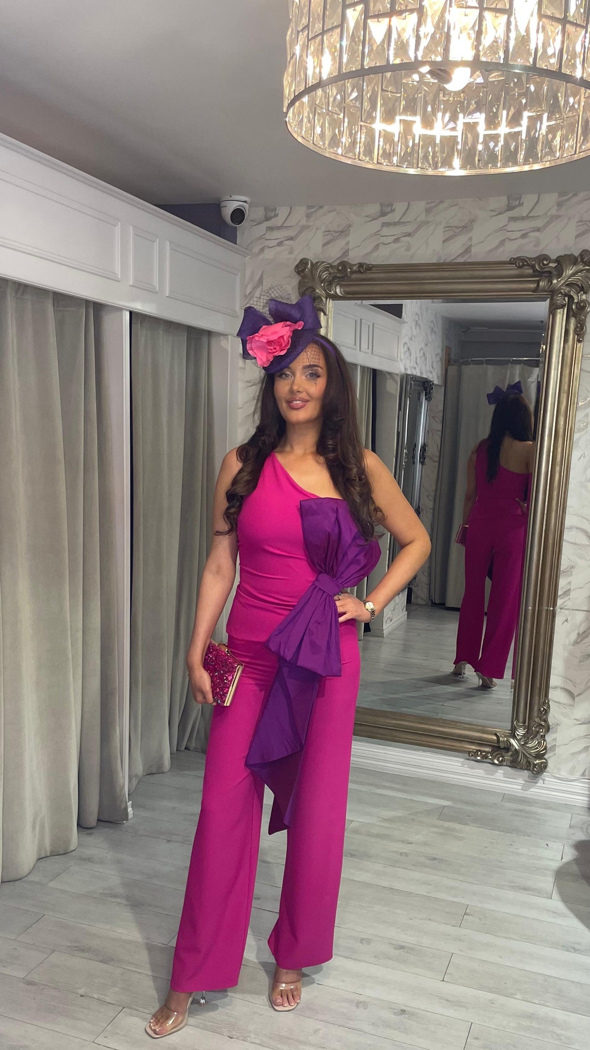 "Malak" Two Piece Set In Fuchsia