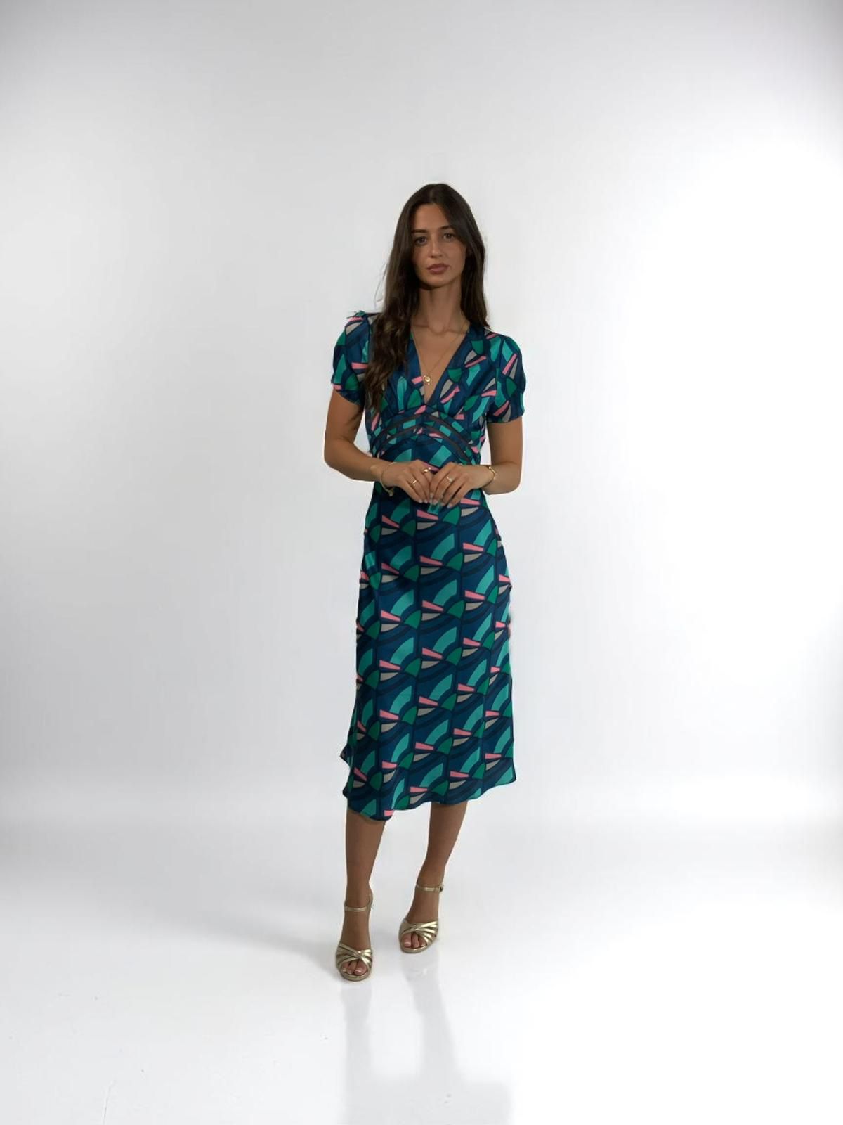 “Kelly” Dress Multi Print