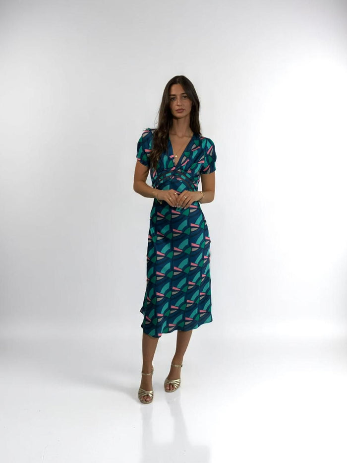 “Kelly” Dress Multi Print