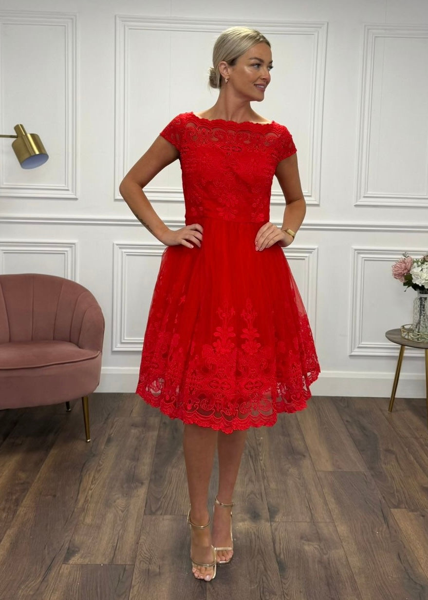 "Lacy" Dress In Red