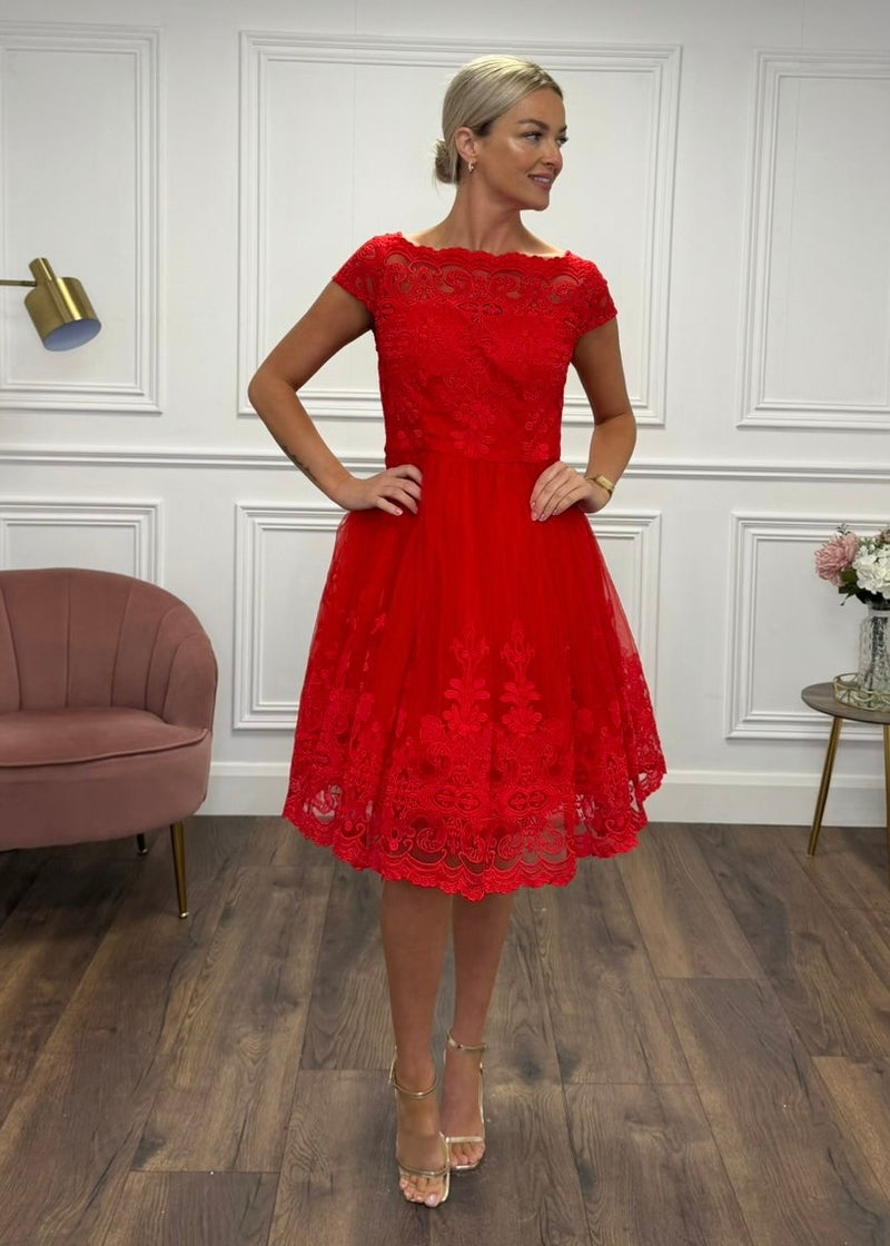 "Lacy" Dress In Red