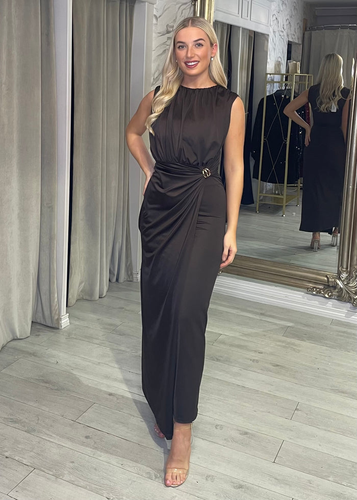 “Stacy” Dress in Brown