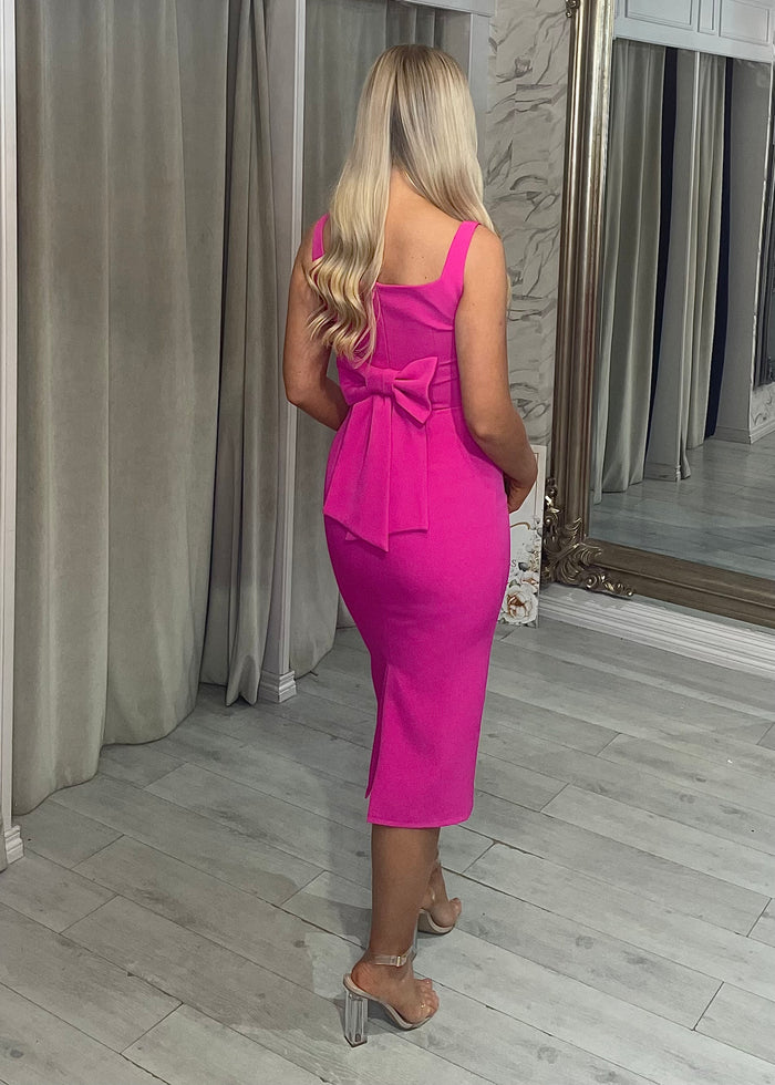 "Clara" Dress In Fuchsia