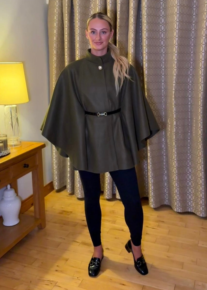 “Nelly” Cape In Khaki