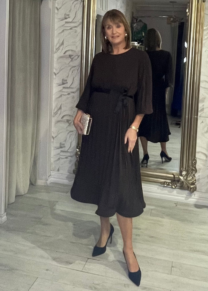 “Blair” Dress In Brown