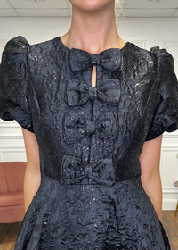 “Priya” Dress In Black Jacquard