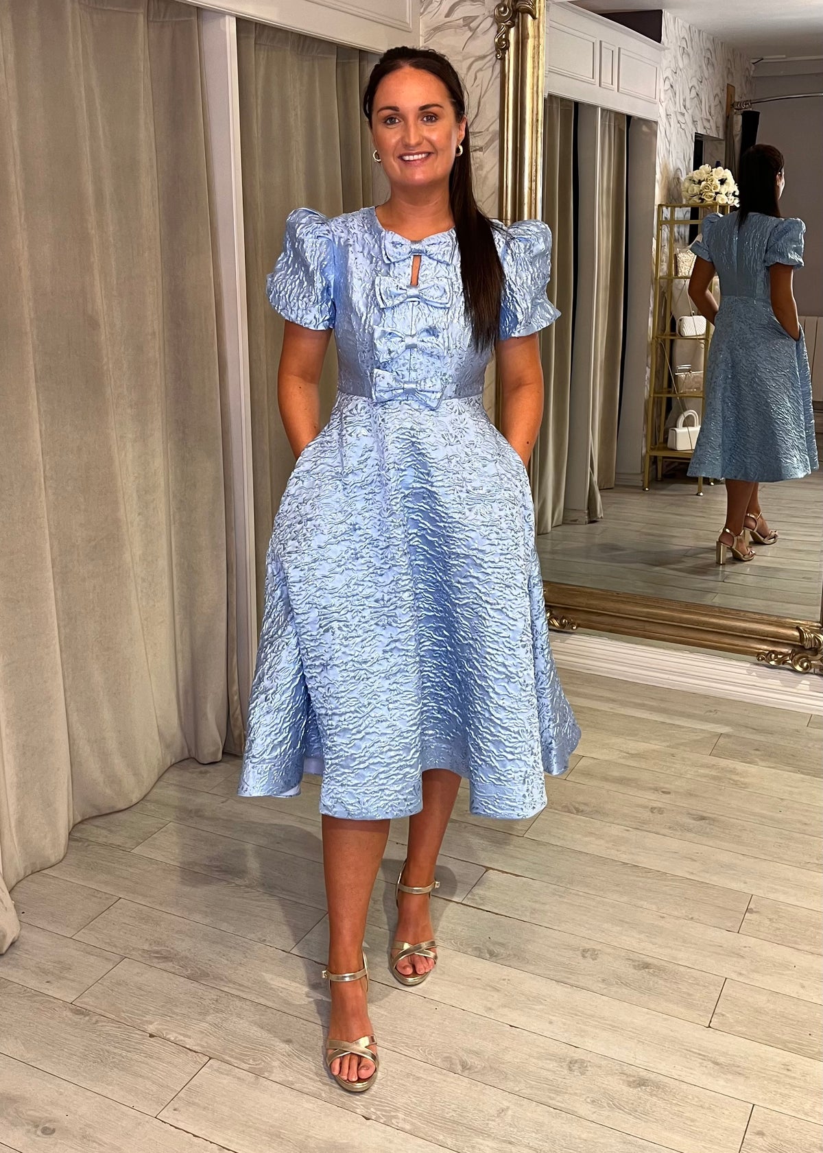 "Priya" Dress In Powder blue