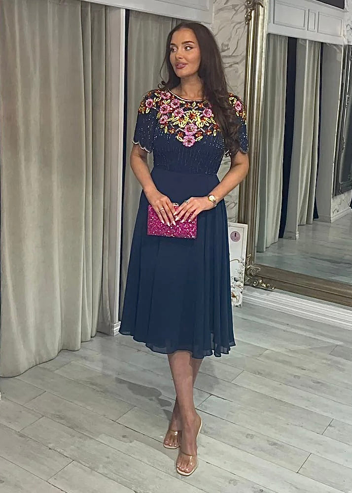 "Eden" Dress In Navy