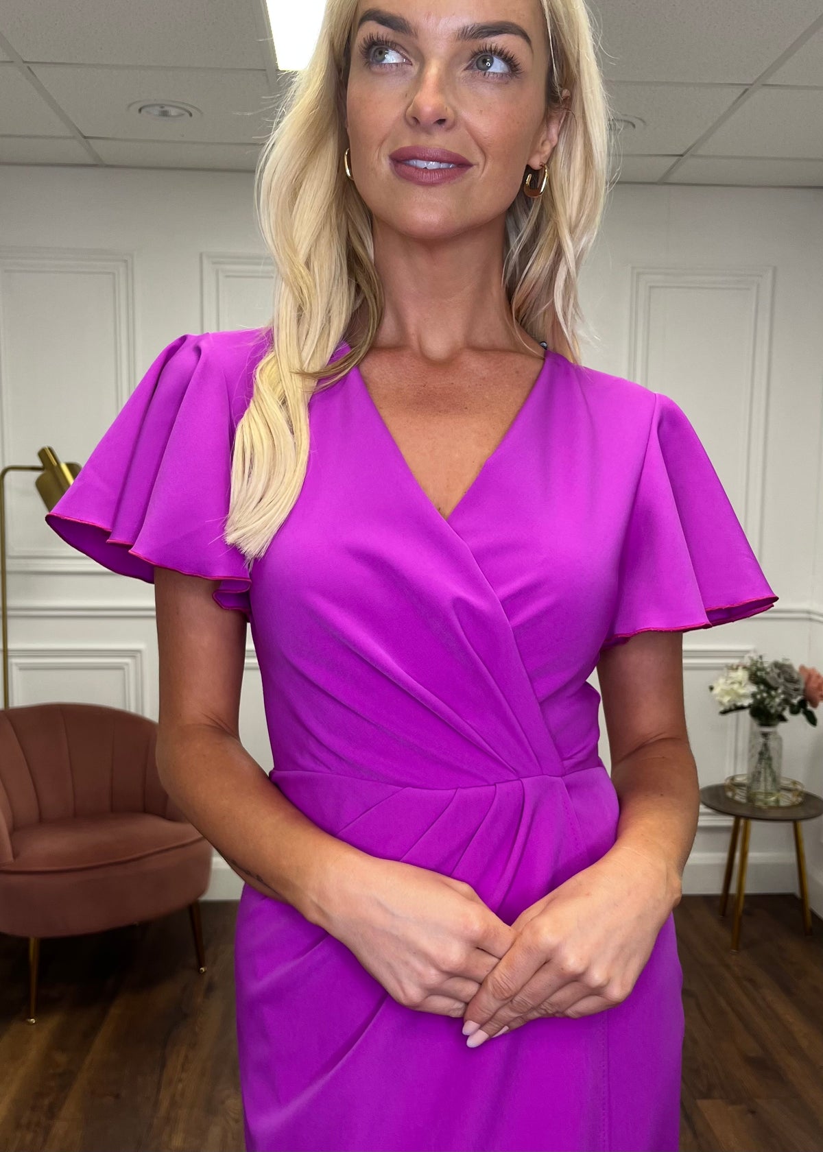 “Arlo” Dress In Magenta