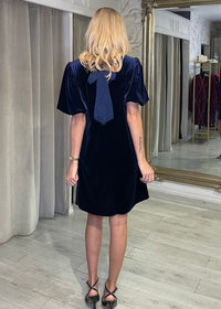 "Oakley" Dress In Navy Velvet