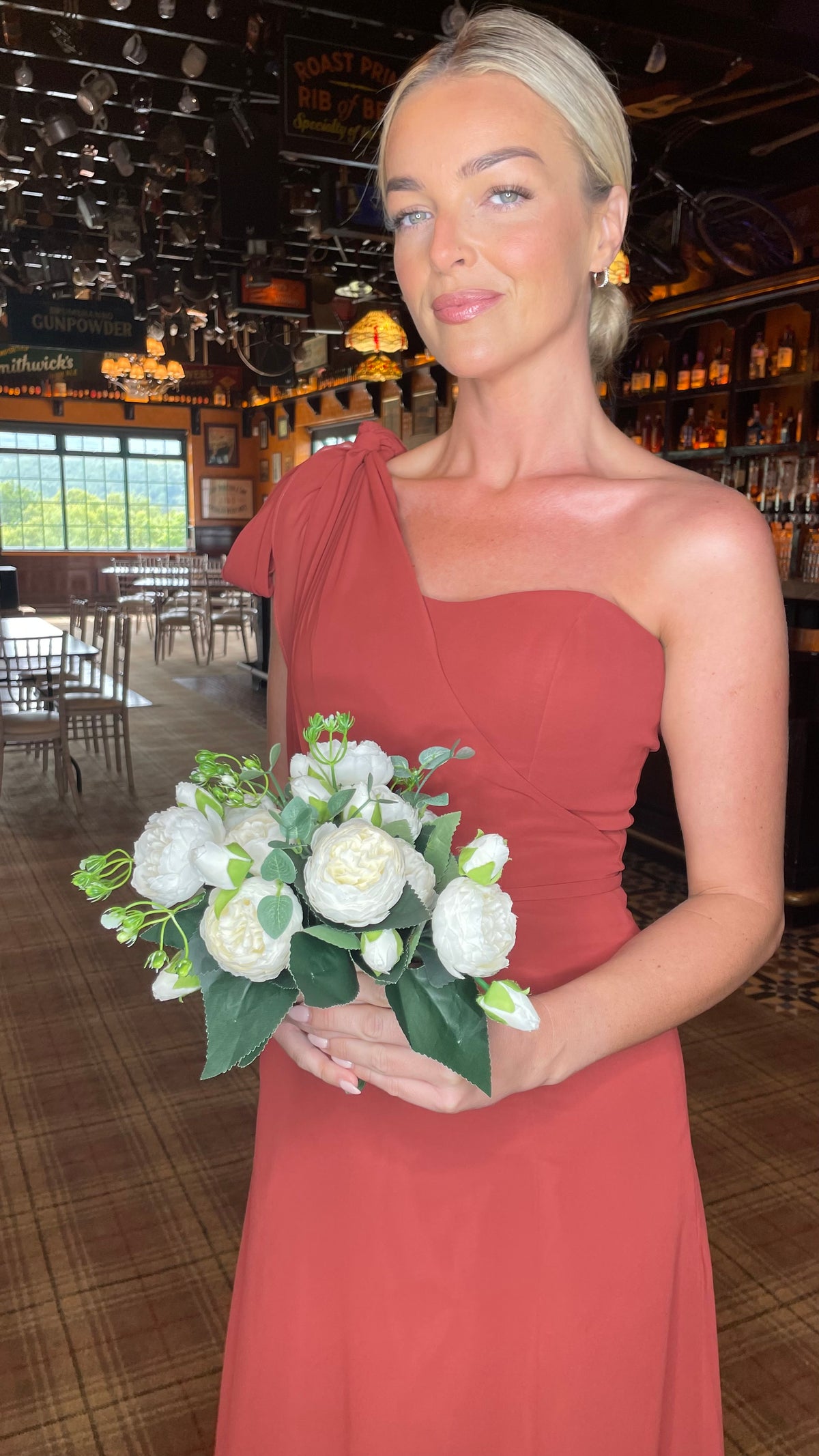 “Fia” Bridesmaid Dress In Cinnamon