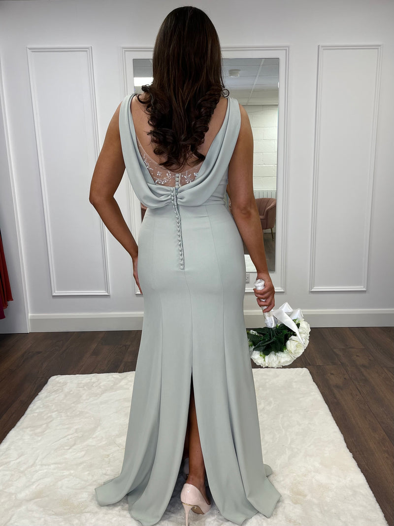 Mermaid Grey Bridesmaid Dresses Ireland A-Line Maxi Luxe Satin Tea Length Bridesmaid Dresses COCOMELODY CB0853, Mermaid Grey Bridesmaid Dresses Ireland A-Line Maxi Luxe Satin Tea Length Bridesmaid Dresses COCOMELODY CB0853,
