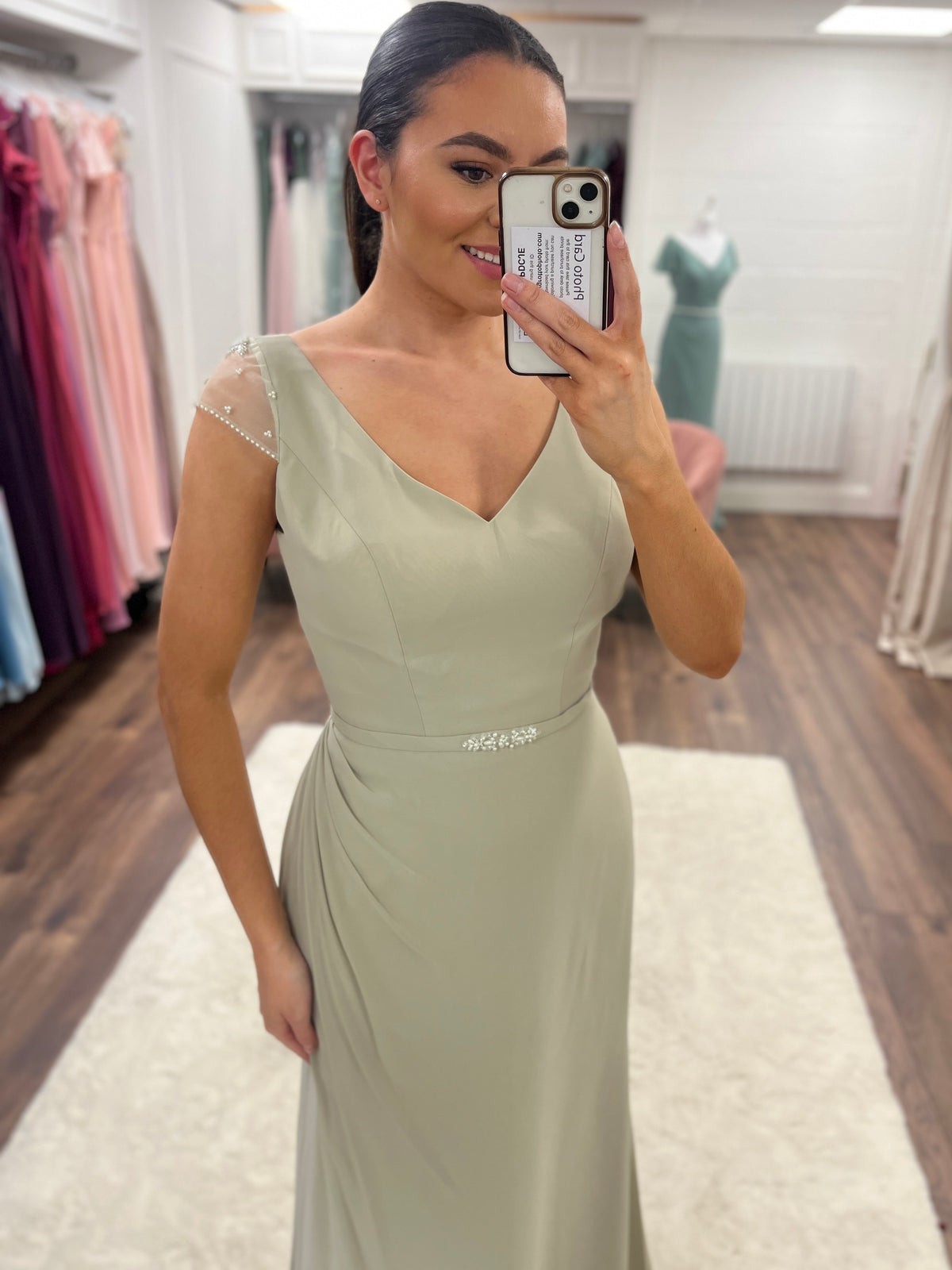 “Molly” Bridesmaid Dress In Sage