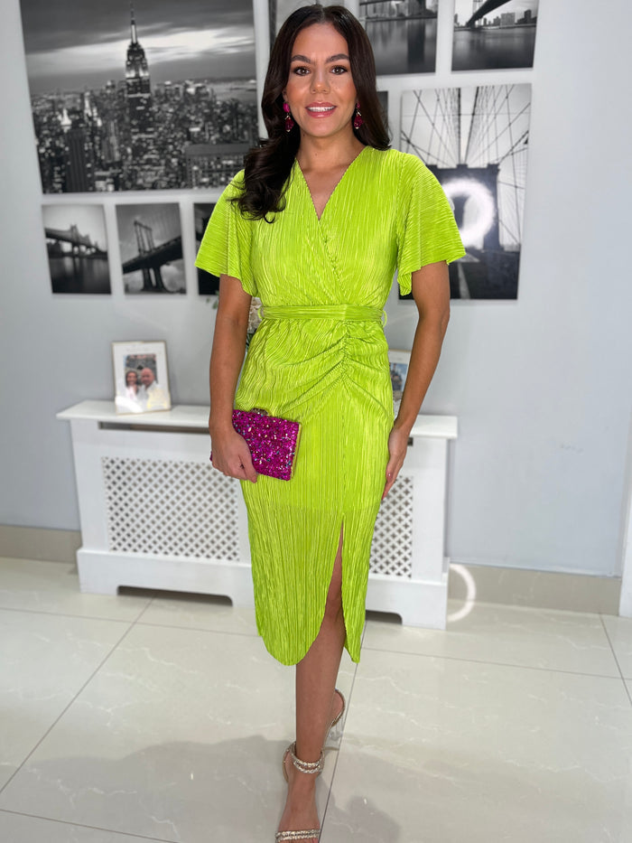 “Tabby” Dress In Lime