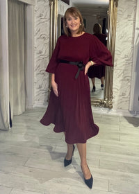 “Blair” Dress In Burgundy
