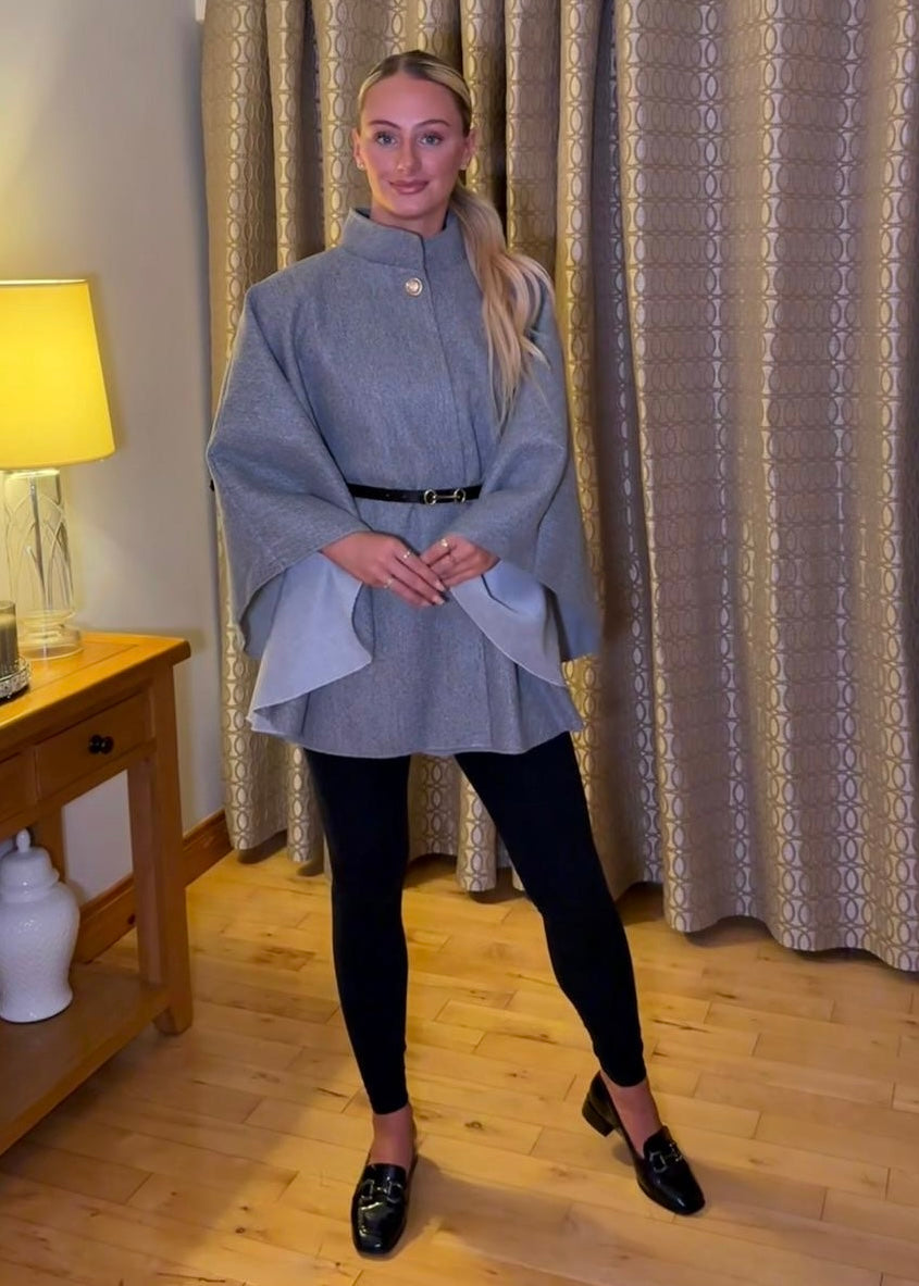 “Nelly” Cape In Grey