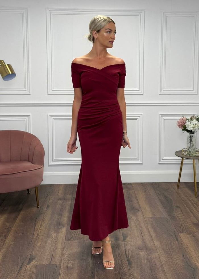 “Florence” Dress In Burgundy