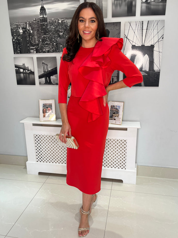 “Mabel” Dress In Red