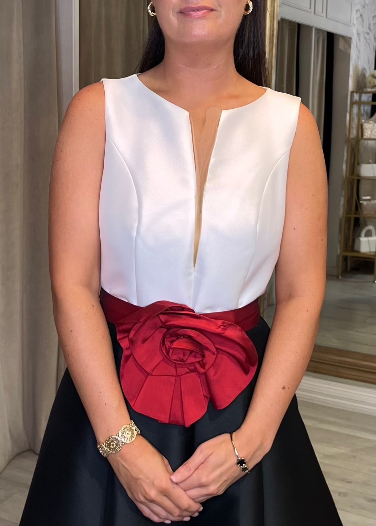 “Rosie” Dress In Monochrome