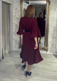 “Blair” Dress In Burgundy