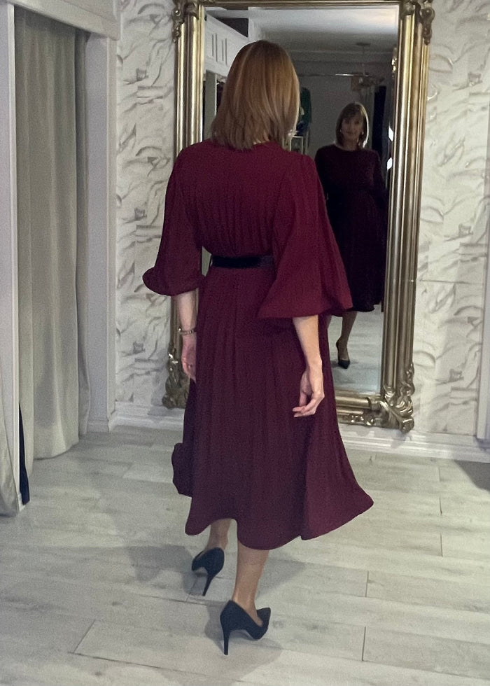 “Blair” Dress In Burgundy