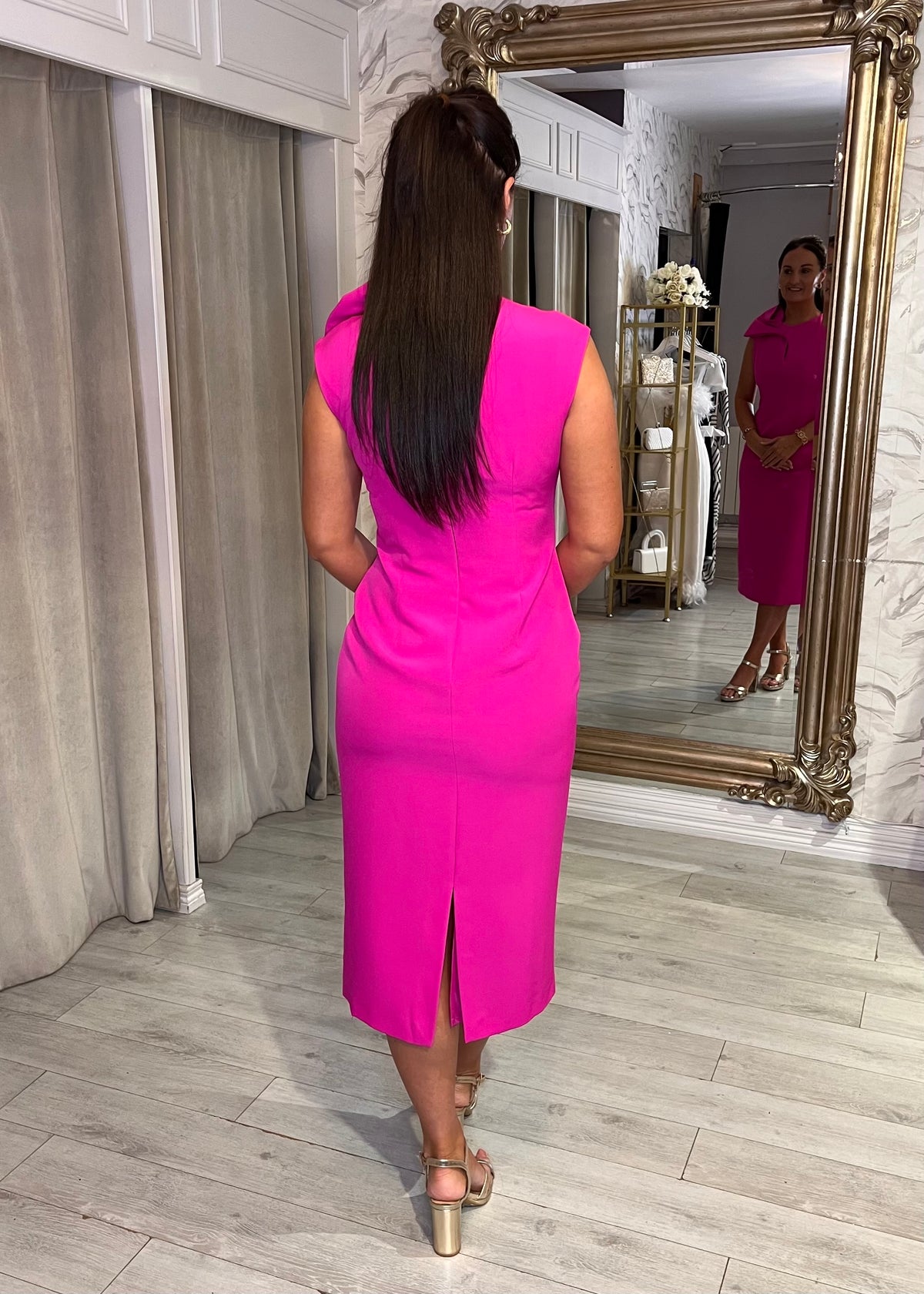 "Ola" Dress In Fuchsia