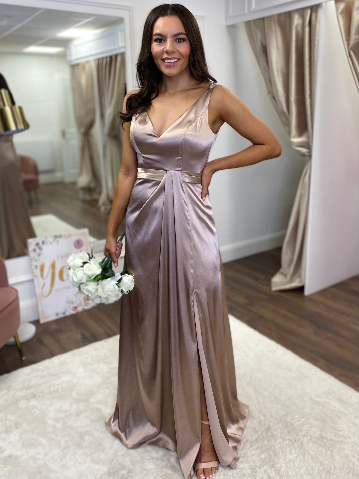 “Sasha” Bridesmaid Dress In Topaz