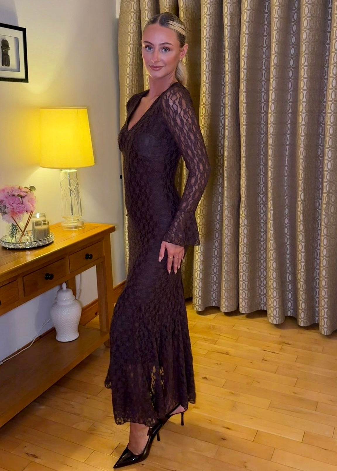 “Avery" Dress In Brown