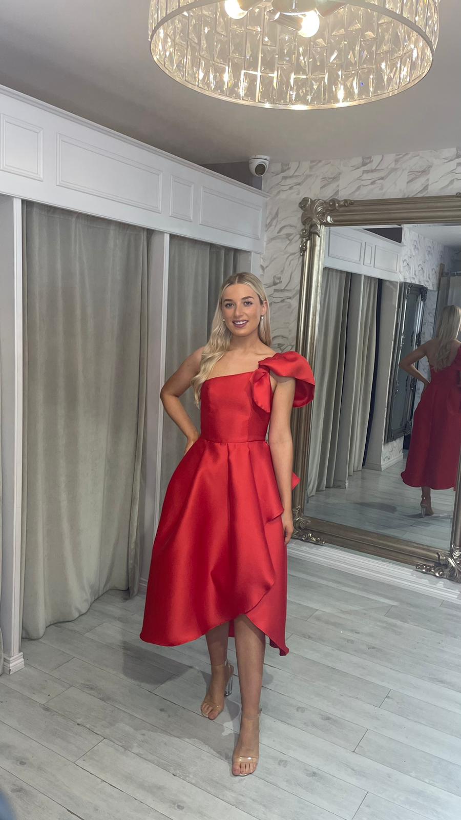 “Dana” Dress In Red