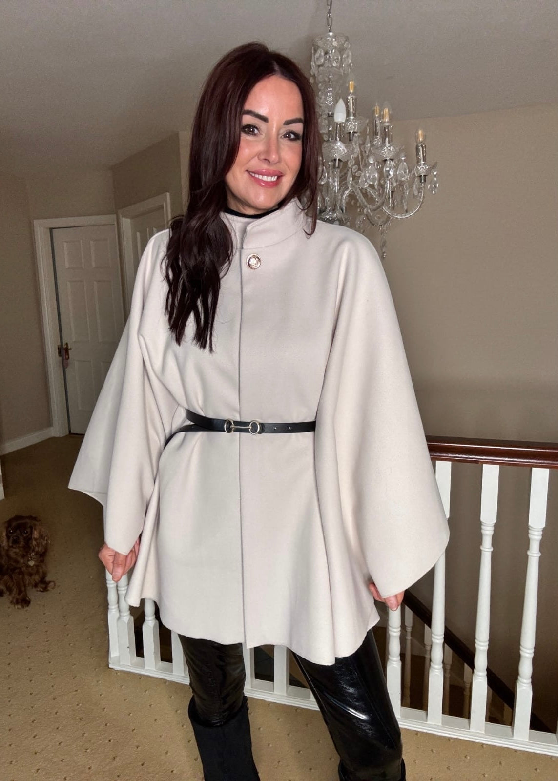 “Nelly” Cape In Cream