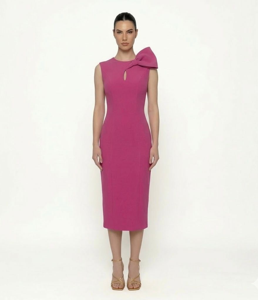 "Ola" Dress In Fuchsia