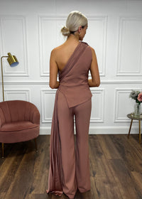 “Kiera” Jumpsuit in Dusty Pink