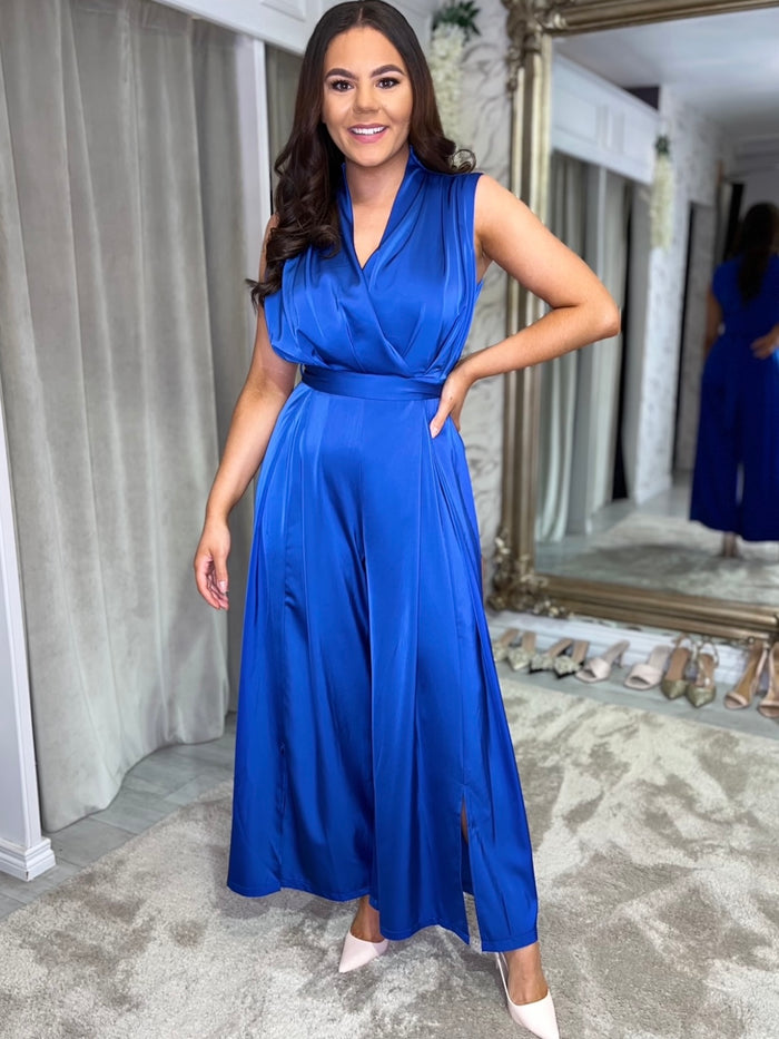 Royal Blue Wide Leg Jumpsuit