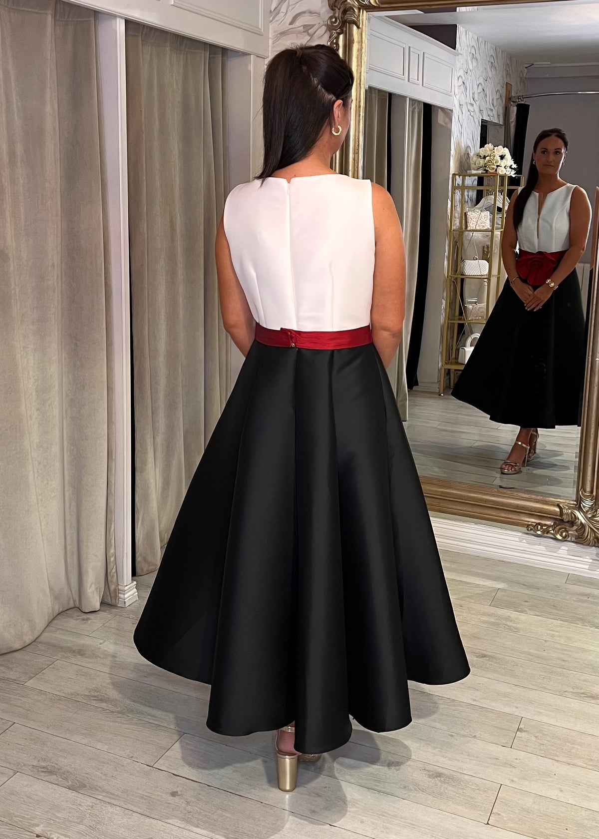 “Rosie” Dress In Monochrome