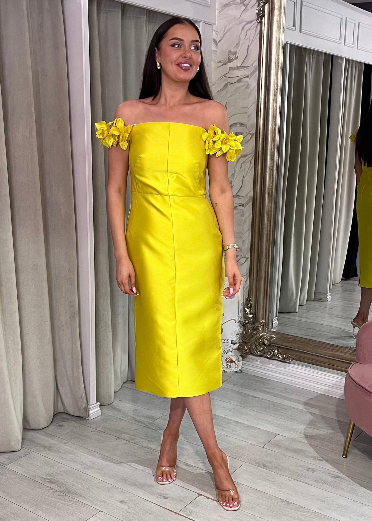 "Lillian" Dress In Yellow